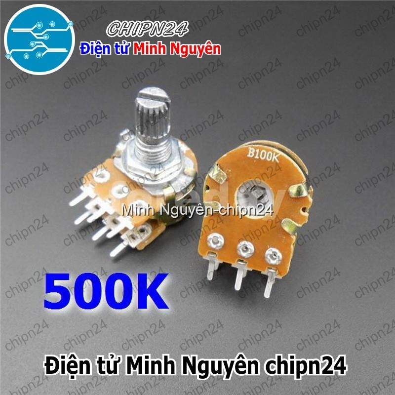 [3 CÁI] (F34) Biến trở Volume Đôi 500K WH148 (B504 504 6 chân)