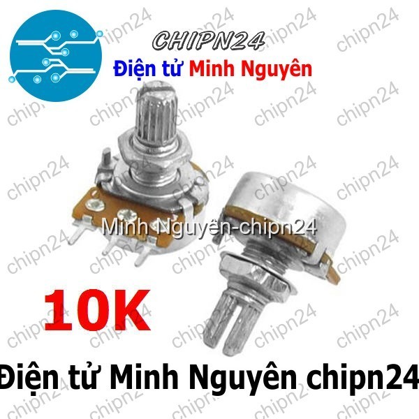 [3 cái] (F146) Biến trở Volume Đơn 10K Trục 15MM WH148 (B103 103 Trục dài 15mm 3 chân)