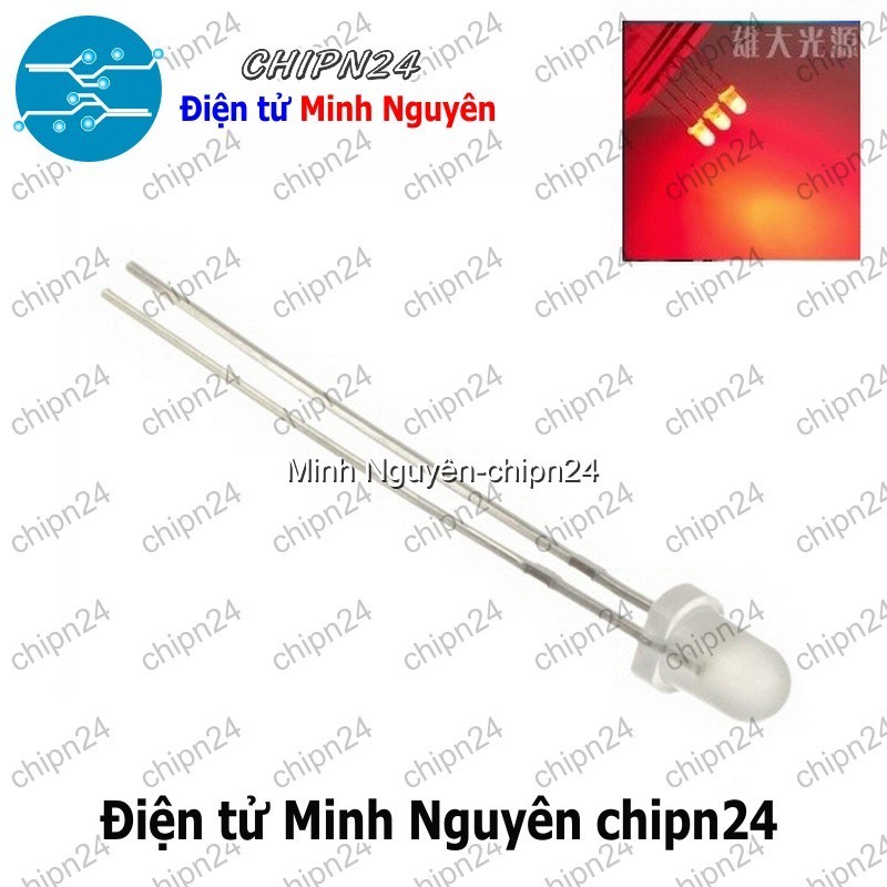 [50 CON] (TK1) Led 3mm Đục màu ĐỎ (DD3)