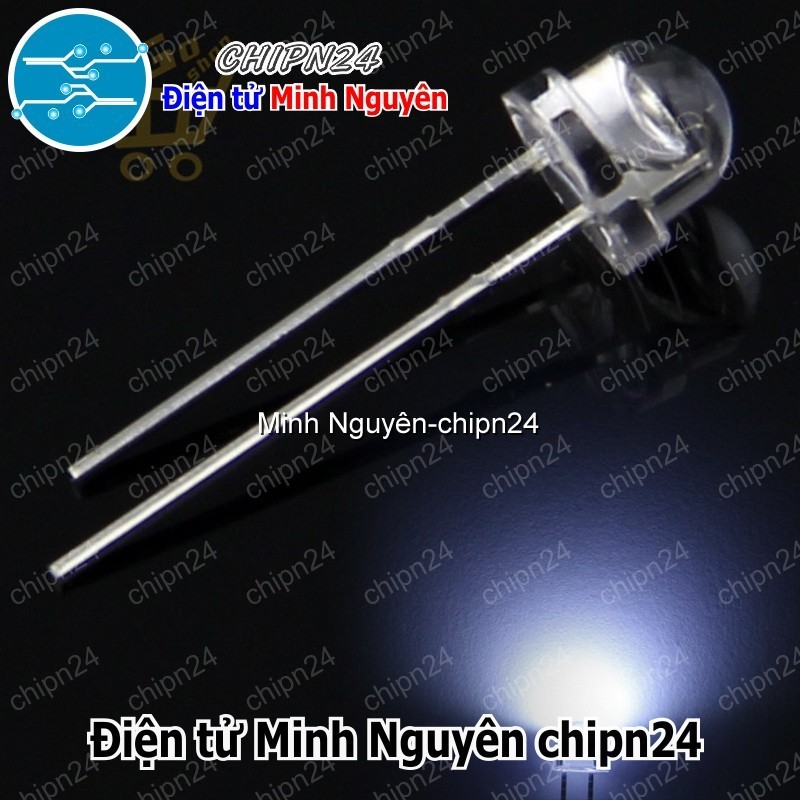 [50 con] (TK24) Led 5mm Lùn màu Trắng