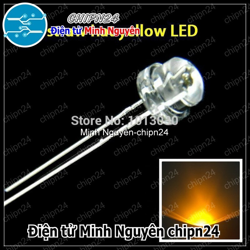 [50 con] (TK24) Led 5mm Lùn màu Vàng
