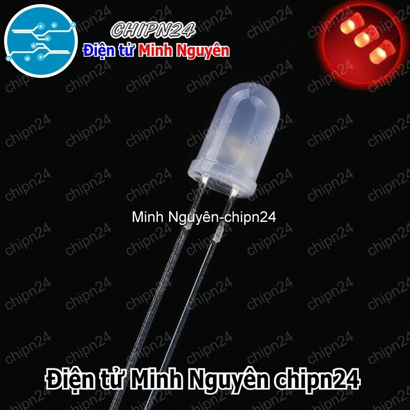 [50 CON] (TK1) Led đục 5mm màu ĐỎ (DD5)