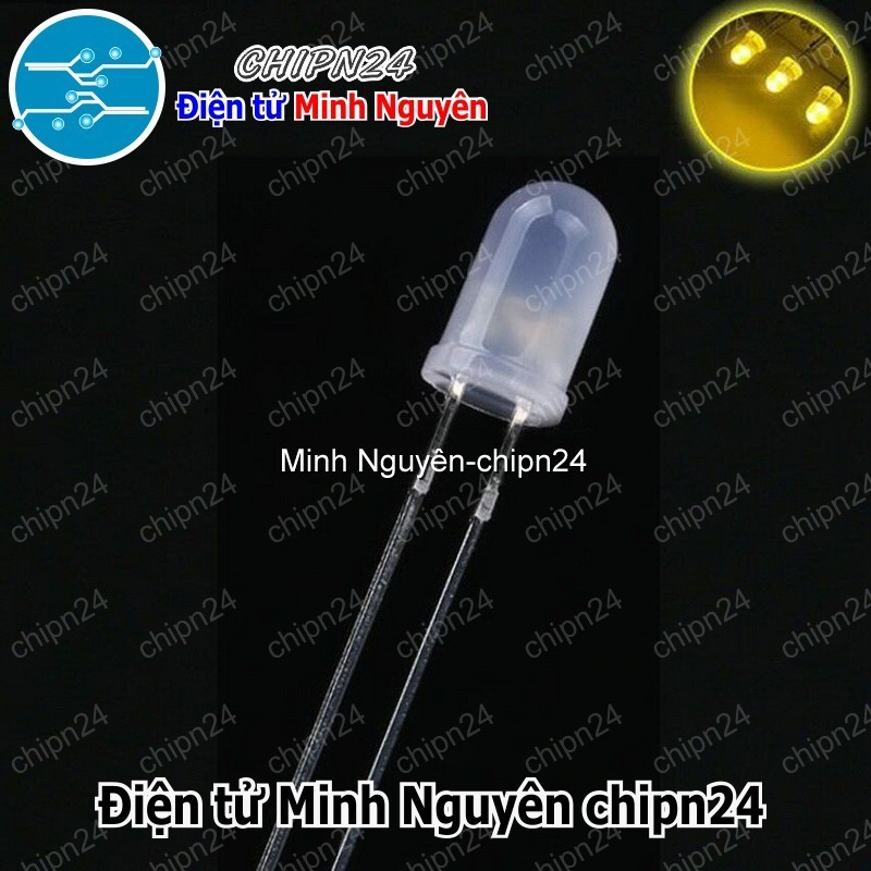 [50 CON] (TK1) Led đục 5mm màu VÀNG (DV5)