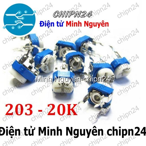 [5 con] (K367) Biến trở cúc áo RM065 20K 203 (Biến trở tam giác 203)