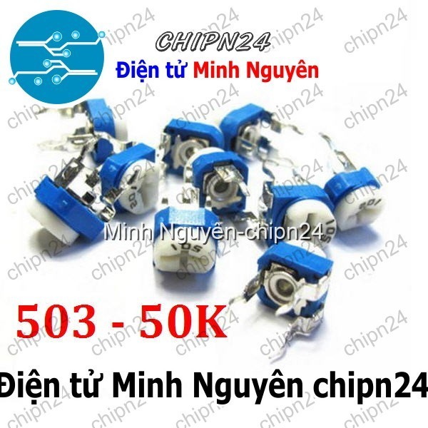 [5 con] (K367) Biến trở cúc áo RM065 50K 503 (Biến trở tam giác 503)