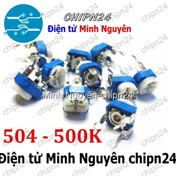 [5 con] (K368) Biến trở cúc áo RM065 500K 504 (Biến trở tam giác 504)