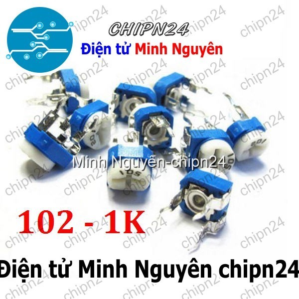 [5 con] (K366) Biến trở cúc áo RM065 1K 102 (Biến trở tam giác 102)
