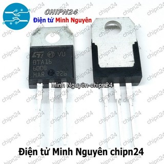 [2 con] (KT1) Triac BTA16-600B TO-220 16A 600V (BTA16-600 BTA16)
