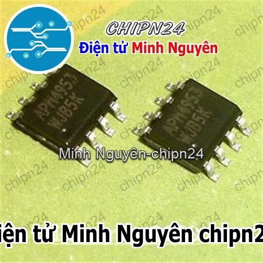 [3 con] (SOP) Mosfet Dán APM4953 SOP-8 3A 30V (2 Kênh P) (SMD) (4953)