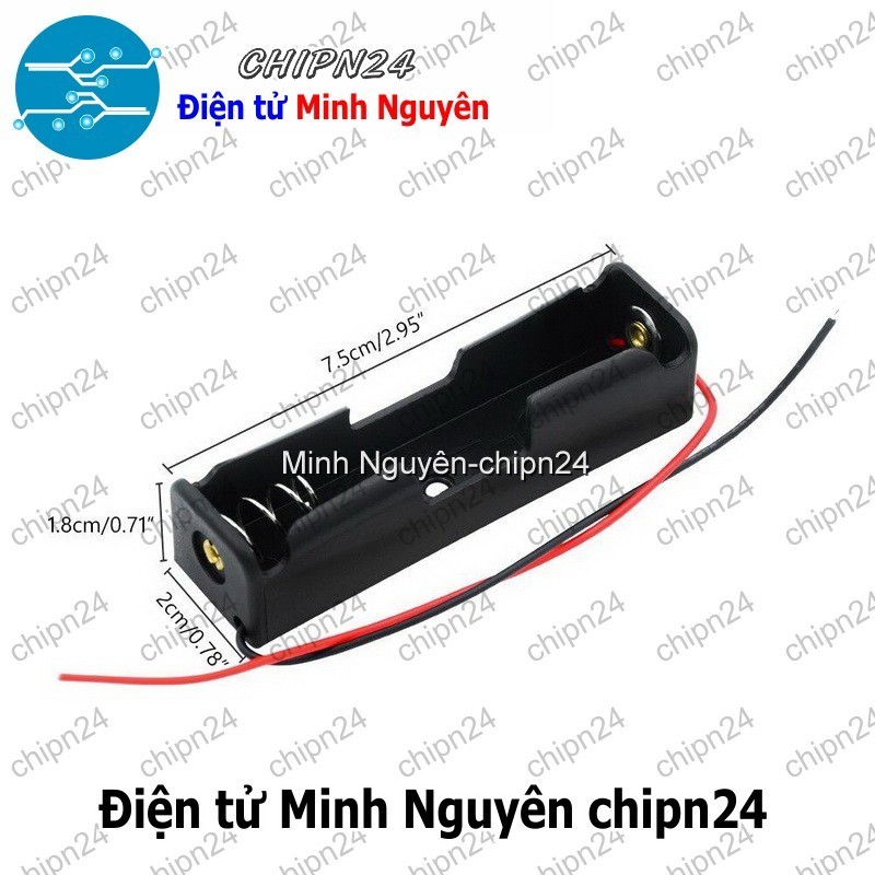 [2 cái] (C1) Hộp Đế pin 1 viên AA