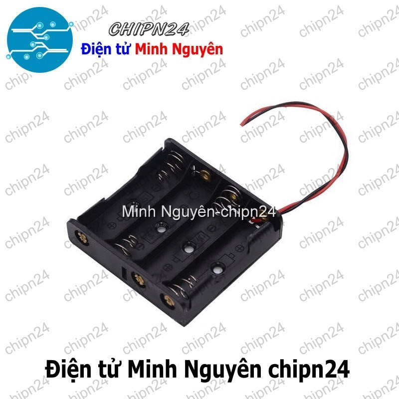 [1 cái] (C20) Hộp Đế pin 4 viên AAA