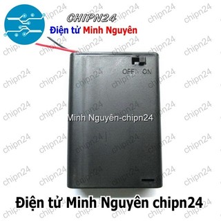 [2 cái] (C10) Hộp Đế pin 2 viên AA (có nắp, có công tắc)