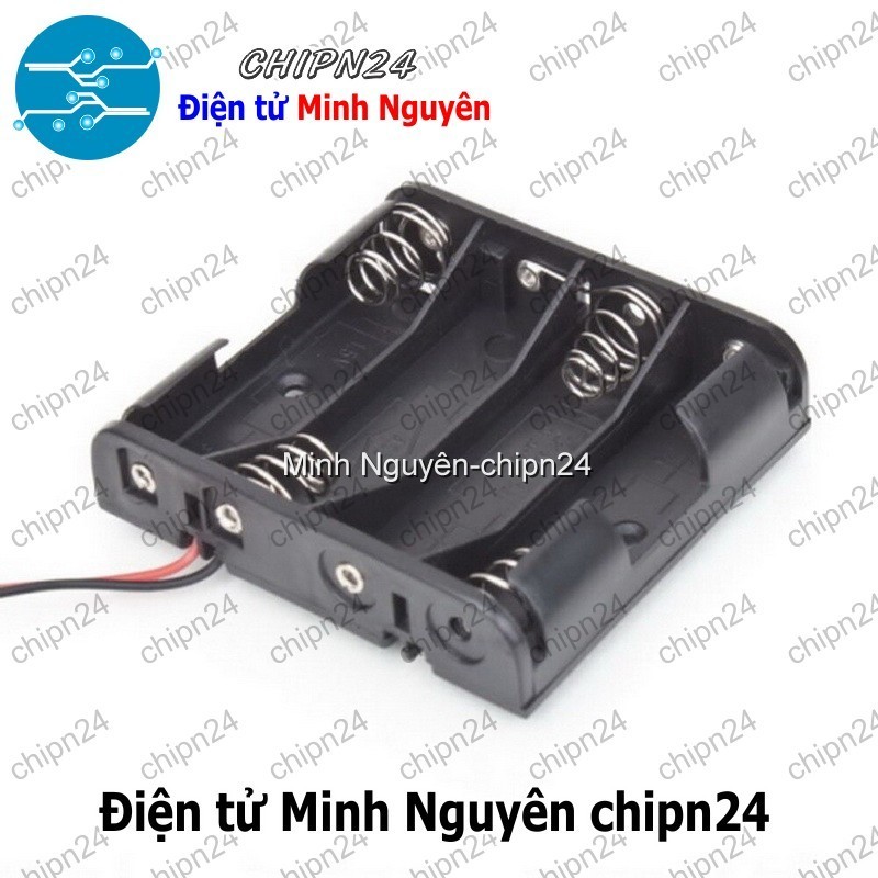 [1 cái] (C4) Hộp Đế pin 4 viên AA
