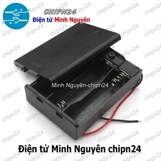 [1 cái] (C11) Hộp Đế pin 3 viên AA (có nắp, có công tắc)