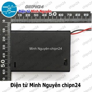 [1 cái] (C11) Hộp Đế pin 3 viên AA (có nắp, có công tắc)