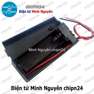 [2 cái] (C9) Hộp Đế pin 1 viên AA (có nắp, có công tắc)