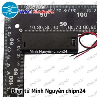 [2 cái] (C9) Hộp Đế pin 1 viên AA (có nắp, có công tắc)