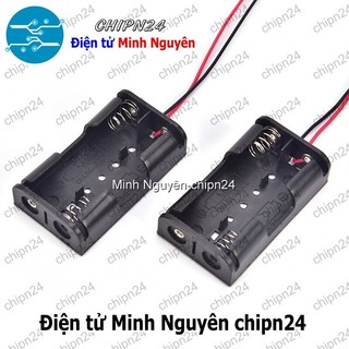 [2 cái] (C2) Hộp Đế pin 2 viên AA