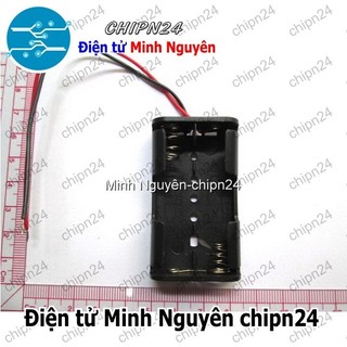 [2 cái] (C2) Hộp Đế pin 2 viên AA