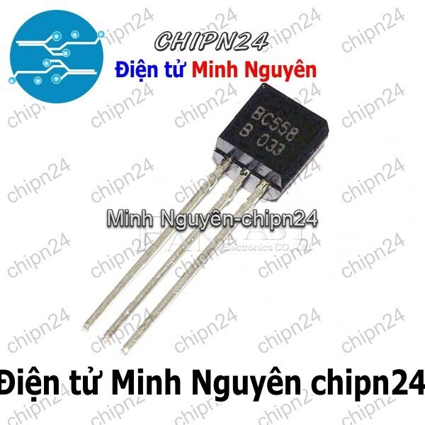 [25 con] (KT1) Transistor BC558 TO-92 PNP 100mA 30V (558)