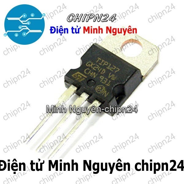 [5 con] (KT1) Transistor TIP127 TO-220 PNP 5A 100V (Darlington)