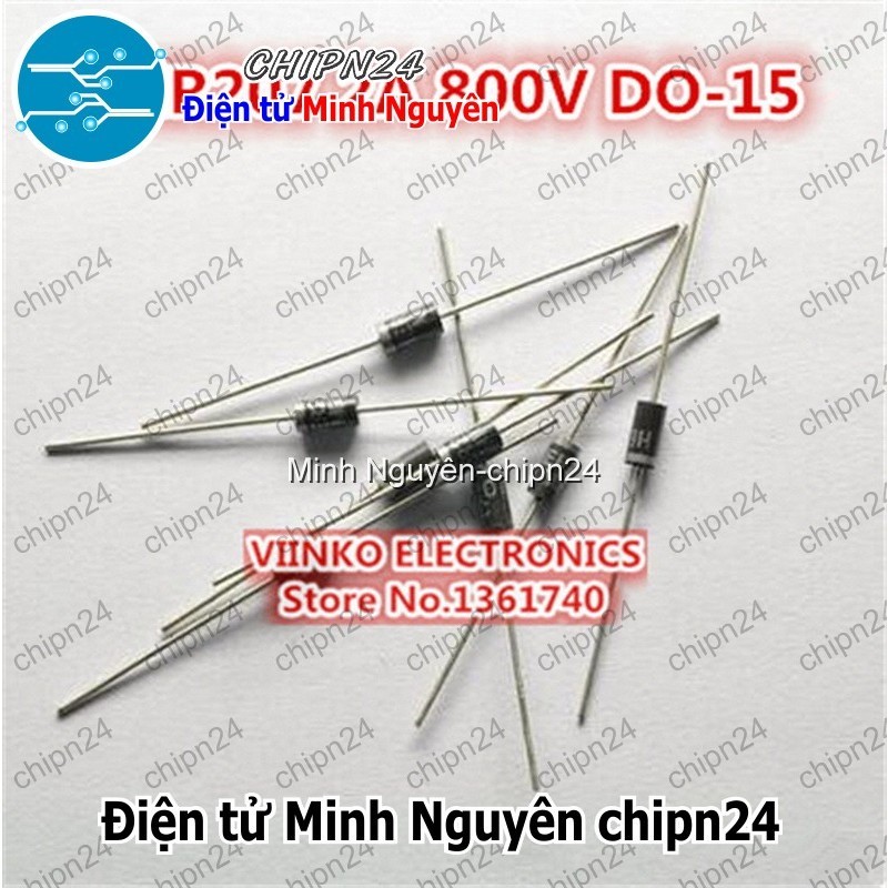 [10 con] (K469) Diode HER207 DIP 2A 800V [Diode xung]