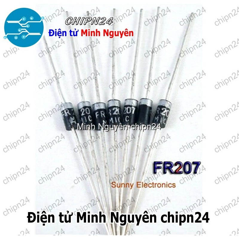 [10 con] (K464) Diode FR207 DIP 2A 1000V [Diode xung]