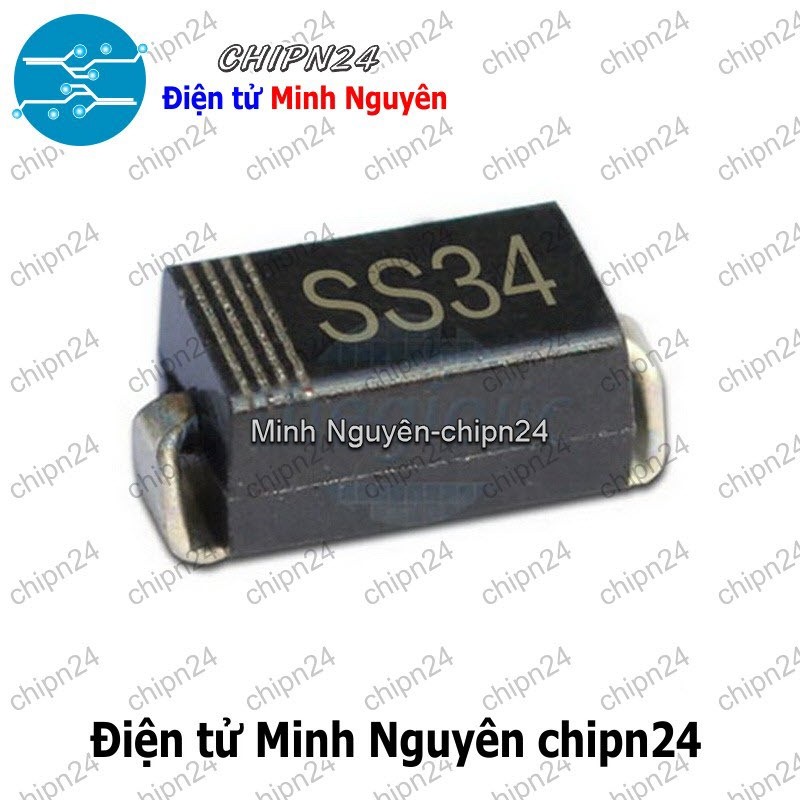 [5 con] (G7) Diode Dán SS34 SMA 3A 40V 1N5822 (SMD) (4.3x2.6mm) (Diode xung)