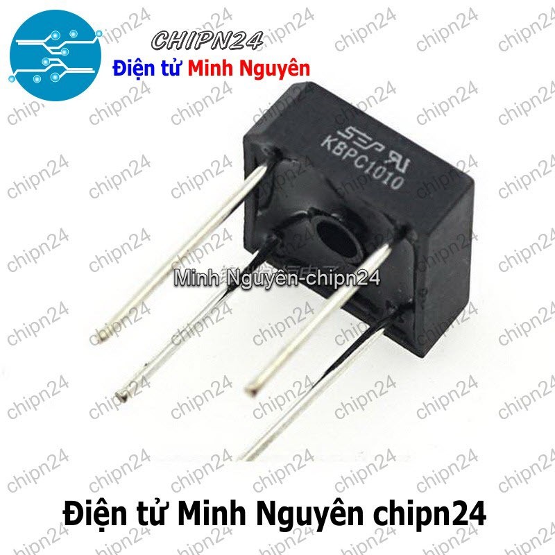 [2 con] (F57) Cầu Diode KBPC1010 10A 1000V (10A vuông)