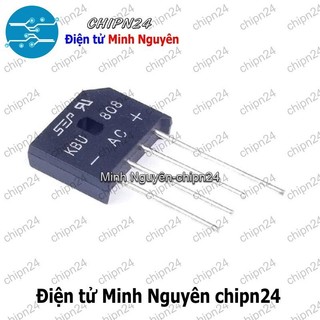 [2 con] (F56) Cầu Diode KBU808 8A 800V (8A dẹt)