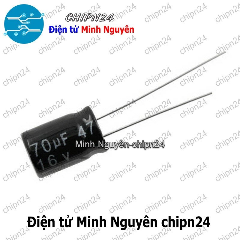 [10 con] (F256) Tụ hóa 470uF 16V Đen (8x12mm)