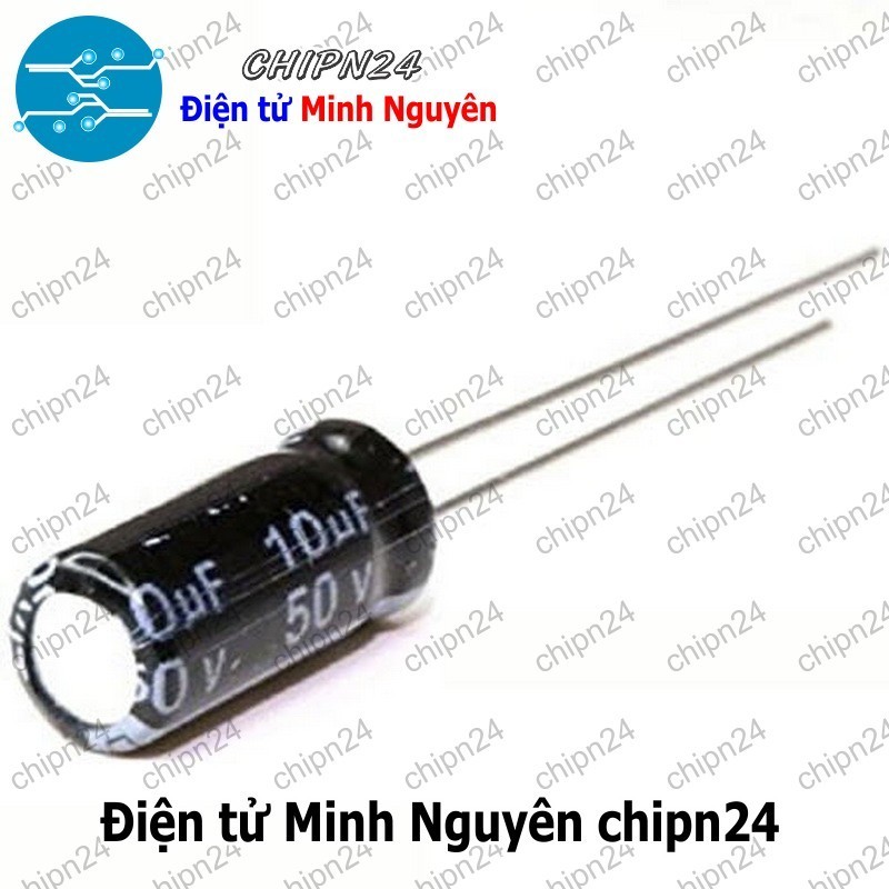 [25 con] (F249) Tụ hóa 10uF 50V Đen (5x11mm)