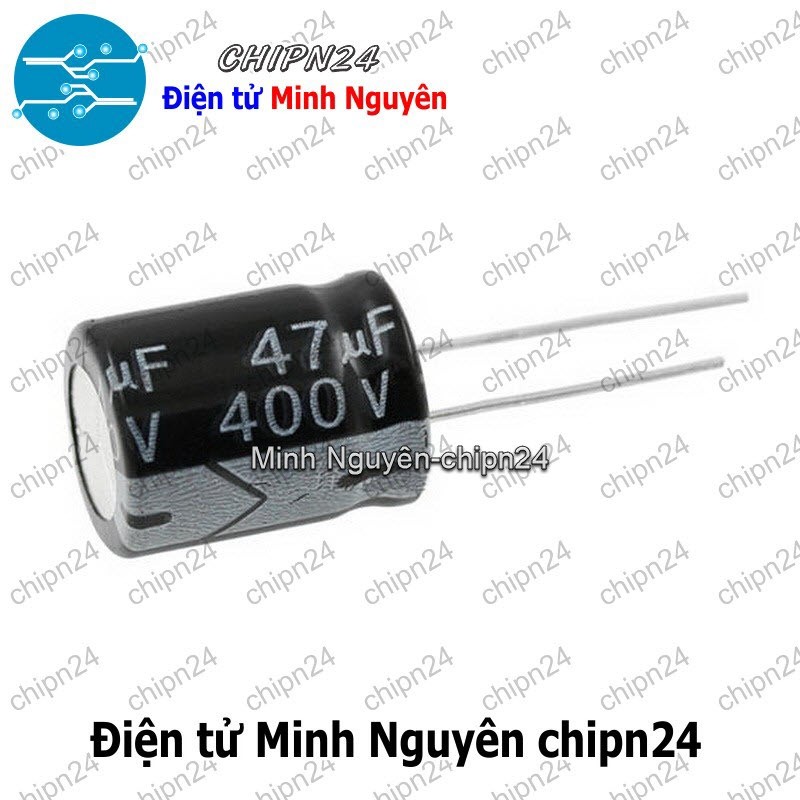 [2 con] (J15) Tụ hóa 47uF 400V Đen (16x21mm)