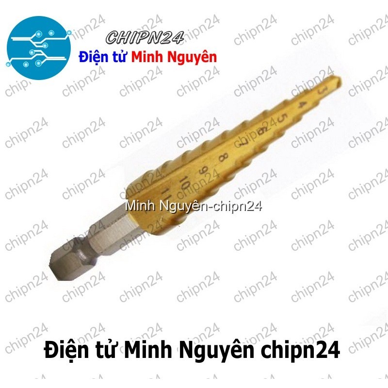 [1 cây] (Q96) Mũi khoan bậc 3-12mm (Mạch điện tử, PCB)