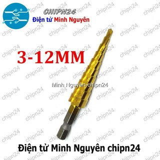 [1 cây] (Q96) Mũi khoan bậc 3-12mm (Mạch điện tử, PCB)