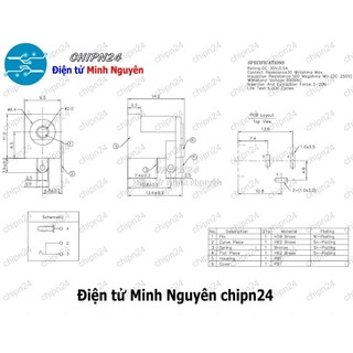 [5 cái] (F88.1) Jack DC hàn bo 5.5x2.1mm
