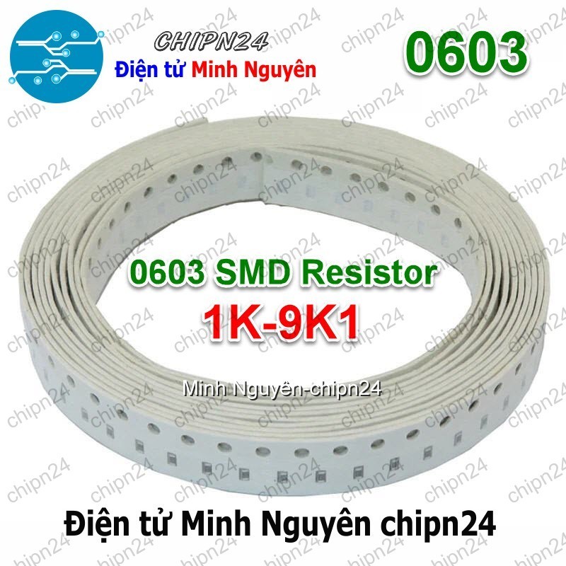 [50 con] (G45) Điện Trở dán SMD 0603 1% (1.6x0.8mm) (Từ 1K đến 9K1) - [Chọn Loại]