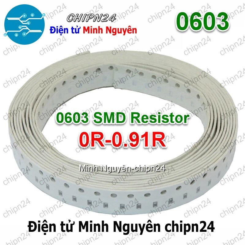 [50 con] (G43) Điện Trở dán SMD 0603 1% (1.6x0.8mm) (Từ 0R đến 0.91R)- [Chọn Loại]