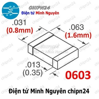 [50 con] (G43) Điện Trở dán SMD 0603 1% (1.6x0.8mm) (Từ 0R đến 0.91R)- [Chọn Loại]