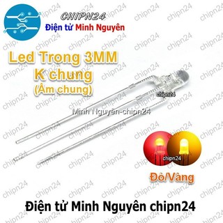 [25 con] (TK11-12) Led 2 màu 3 chân 3MM Trong (Đỏ/Vàng/Xanh Lá/Dương, Âm chung/Dương chung) - [Chọn Loại]