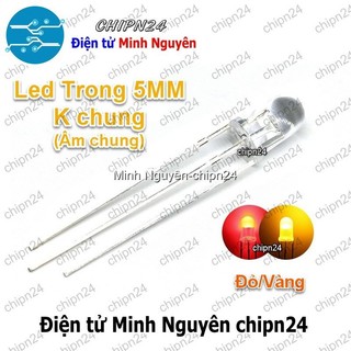 [25 con] (TK7-8) Led 2 màu 3 chân 5MM Trong (Đỏ/Vàng/Xanh Lá/Dương, Âm chung/Dương chung) - [Chọn Loại]