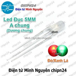 [25 con] (TK9-10) Led 2 màu 3 chân 5MM Đục (Đỏ/Vàng/Xanh Lá/Dương, Âm chung/Dương chung) - [Chọn Loại]