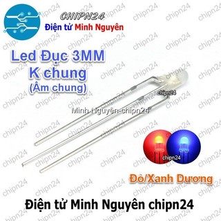 [25 con] (TK13-14) Led 2 màu 3 chân 3MM Đục (Đỏ/Vàng/Xanh Lá/Dương, Âm chung/Dương chung) - [Chọn Loại]