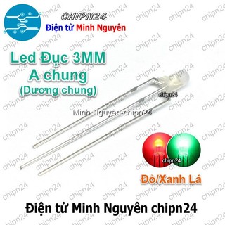 [25 con] (TK13-14) Led 2 màu 3 chân 3MM Đục (Đỏ/Vàng/Xanh Lá/Dương, Âm chung/Dương chung) - [Chọn Loại]