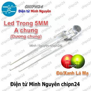 [25 con] (TK7-8) Led 2 màu 3 chân 5MM Trong (Đỏ/Vàng/Xanh Lá/Dương, Âm chung/Dương chung) - [Chọn Loại]
