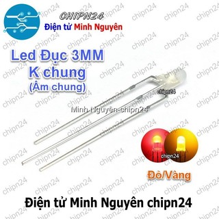 [25 con] (TK13-14) Led 2 màu 3 chân 3MM Đục (Đỏ/Vàng/Xanh Lá/Dương, Âm chung/Dương chung) - [Chọn Loại]