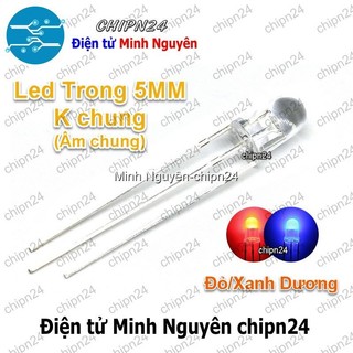 [25 con] (TK7-8) Led 2 màu 3 chân 5MM Trong (Đỏ/Vàng/Xanh Lá/Dương, Âm chung/Dương chung) - [Chọn Loại]