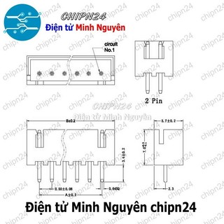 [10 cái] (F297-298) Header XH2.54 Đực Thẳng (2P/3P/4P/5P/6P/7P/8P/9P/10P/11P/12P/14p) - [Chọn Loại]