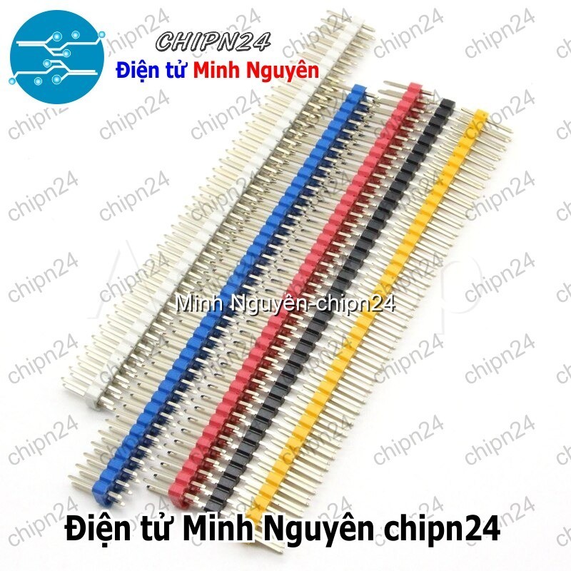 [2 cây] (H55) Header Hàng rào Đực Đôi Thẳng 2.54MM 2x40p (Đen/Đỏ/Vàng/Xanh Lá/Dương/Trắng) - [Chọn Loại]