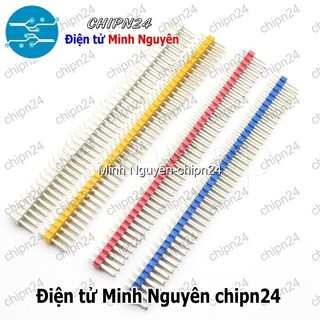 [2 cây] (H55) Header Hàng rào Đực Đôi Thẳng 2.54MM 2x40p (Đen/Đỏ/Vàng/Xanh Lá/Dương/Trắng) - [Chọn Loại]